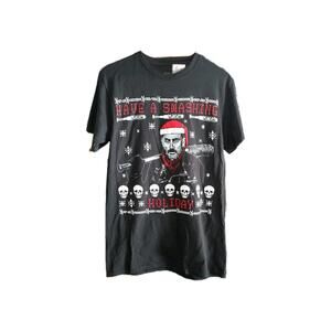 Walking Dead Negan Have A Smashing Holiday Christmas Adult T-Shirt Sz S - #318